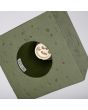 Binnenzijde Sollux Quad olijf groen vierkante plafondlamp van 10cm in doorsnede met een GU10 lampje