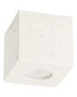 Sollux Quad beige vierkante plafondlamp van 10cm in doorsnede met een GU10 lampje