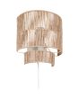 Casalum Satna wandlamp van 24cm breed gemaakt van papiergaren met snoer naar een stopcontact
