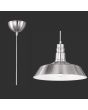 Reality Will staalkleurige hanglamp met een sierlijke metalen kap van 36 cm in diameter
