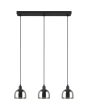 Reality Molly R31863032 zwarte hanglamp met verchroomd glazen kapjes