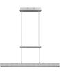 Reality Paros staal kleurige hanglamp van 90 cm lang met trekpendel en balk met geintegreerde LED