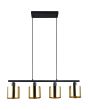 Reality Jason R36304079 zwarte hanglamp met goud glas