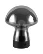 Reality Dooley R54981154 rookglazen oplaadbare tafellamp in paddenstoel vorm op batterijen