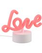 Reality Amor R55931101 brandende tafellamp met in rood lichtgevende tekst love