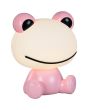 Reality Hopper R57971193 roze kinderlamp in de vorm van een kikker met lichtgevende kop met wit licht