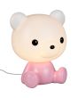 Reality Cutie R57991193 roze kinderlamp in de vorm van een beer met lichtgevende kop met wit licht
