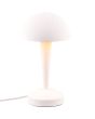 Trio Canaria R59561131 brandend mat wit tafellampje met half ronde kap van metaal