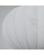 Searchlight Radiant 52850BK detailfoto van de stof van de kap van de hanglamp met zwarte pendel en wit ovalen kap van zachte stof met een diameter van 38cm