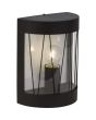 Brilliant Reed 44680/63 zwarte wandlamp in de vorm van een halve cirkel met transparant glas met spijlen