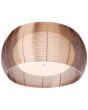Brilliant Relax 61180/53 wit glazen plafonniere met bronzen draad metalen kap