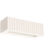 Sollux Rigata wit geribbelde up en down wandlamp van keramiek van 34 cm breed en 12 cm diep
