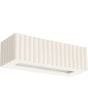 Sollux Rigata beige geribbelde up en down wandlamp van keramiek van 34 cm breed en 12 cm diep