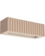 Sollux Rigata taupe kleurige geribbelde up en down wandlamp van keramiek van 34 cm breed en 12 cm diep