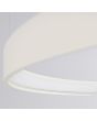 Detailfoto van de LED ring van de Hanglamp Rio beige cirkelvormige hanglamp met een diameter van 55 cm en geïntegreerde LED aan de binnenzijde van de ring