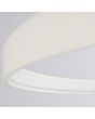 Detailfoto van de LED ring van de Hanglamp Rio beige cirkelvormige hanglamp met een diameter van 78 cm en geïntegreerde LED aan de binnenzijde van de ring