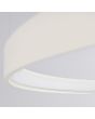 Detailfoto van een LED ring van de Hanglamp Rio beige cirkelvormige hanglamp met drie ringen met een diameter van 55, 78 en 110 cm en geïntegreerde LED aan de binnenzijde van de ring