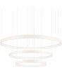 Hanglamp Rio beige cirkelvormige hanglamp met drie ringen met een diameter van 55, 78 en 110 cm en geïntegreerde LED aan de binnenzijde van de ring