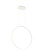 Hanglamp Rio beige cirkelvormige spiegellamp met een diameter van 55 cm en geïntegreerde LED aan de binnenzijde van de ring