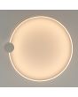 lichtbeeld van de Rio beige cirkelvormige plafonniere met een diameter van 110 cm en geïntegreerde LED aan de binnenzijde van de ring