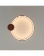 Lichtbeeld van de okerrode ringvormige plafonniere Rio met een diameter van 55 cm met een LED ring aan de binnenzijde