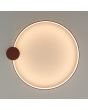 Lichtbeeld van de okerrode ringvormige plafondlamp Rio met een diameter van 78 cm met een LED ring aan de binnenzijde