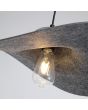 onderzijde grijze hanglamp met een kap van vilt met een diameter van 48cm