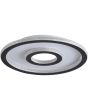 Searchlight Roundel 25688-35BK zwarte plafonniere met zijwaards gerichte LED randen van kunststof met kristalmotief