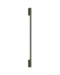 Smalle olijfgroene wandlamp Sappo van 120 cm lang met LED voor indirect licht