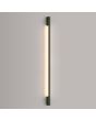 Brandende smalle olijfgroene wandlamp Sappo van 150 cm lang met LED voor indirect licht