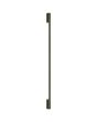 Smalle olijfgroene wandlamp Sappo van 150 cm lang met LED voor indirect licht