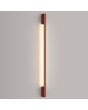 Brandende smalle okerrode wandlamp Sappo van 120 cm lang met LED voor indirect licht