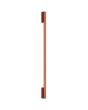 Smalle okerrode wandlamp Sappo van 120 cm lang met LED voor indirect licht