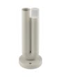 Brilliant Sayu beige oplaadbare tafellamp van 26,8 cm hoog in U vorm met vaas in 1 poot en een LED unit op de andere