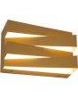 Brandende Searchlight Section wandlamp van 20cm breed met acryl LED bak en goudkleurige metalen stroken ervoor
