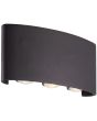 Buitenwandlamp Shadows LED breed zandzwart