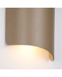 Searchlight Shard 39350GO detailfoto van de lichtbundel naar onder van de goudbronzen halfronde wandlamp voor de badkamer van metaal voor lichtbundel naar boven en beneden