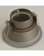 Achterzijde bronskleurige verdiepte IP65 inbouwspot voor de badkamer met een diameter van 100mm met een dunne rand