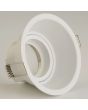 zijaanzicht wit verdiepte IP65 inbouwspot voor de badkamer met een diameter van 100mm met een dunne rand