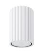 Sollux Karbon SL.1530 witte plafondlamp met geribbelde zijde