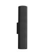 Sollux Karbon SL.1577 zwarte geribbelde updown wandlamp