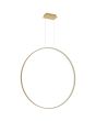 Thoro Rio TH.179 goud kleurige cirkelvormige spiegellamp met een diameter van 110cm