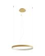 Thoro Rio TH.216 goudkleurige cirkelvormige hanglamp met een ring van 55cm in diameter