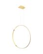 Thoro Rio TH.248 glanzend goud kleurige ringvormige spiegellamp met een diameter van 78cm