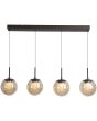Hanglamp Solis LED brons champagneglas 90cm