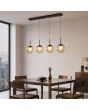 Hanglamp Solis LED brons champagneglas 90cm