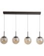 Hanglamp Solis LED brons champagneglas 90cm