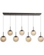 Hanglamp Solis LED brons champagneglas 23cm