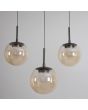 Hanglamp Solis LED brons champagneglas 23cm