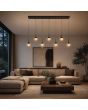 Hanglamp Solis LED brons champagneglas 23cm